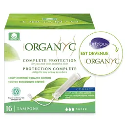 Unyque Organyc Tampon Applicateur Super Coton Bio 16 unités