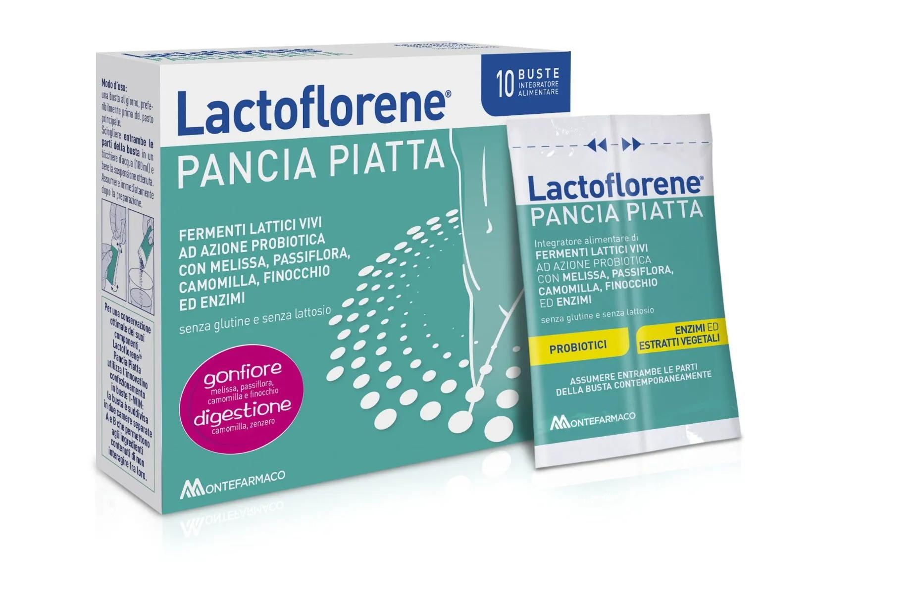 Lactoflorene Pancia Piatta Integratore Gonfiore Addominale 10 Bustine