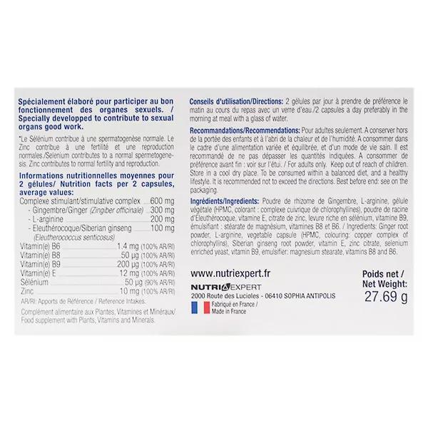 Spermax - Complément Alimentaire 60 Gélules Pour Augmenter Le Volume Spermatique - Nutri Expert - Neuf
