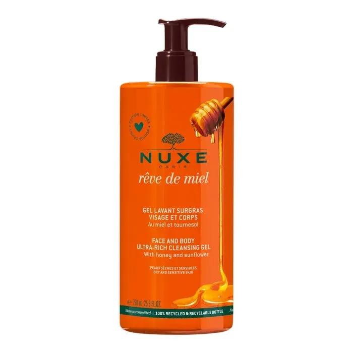 Nuxe Reve de Miel Gel Detergente Viso E Corpo Al Miele 750ml