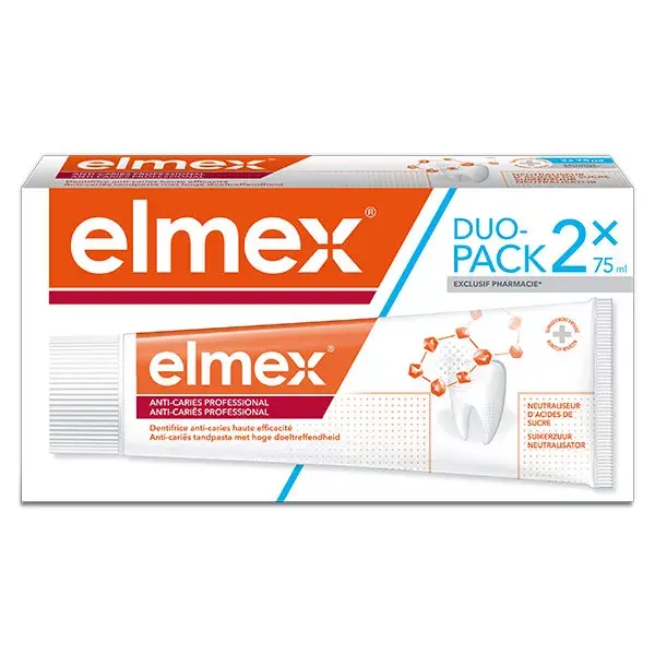 Elmex anti-cavità professionale set di 2 x 75 ml