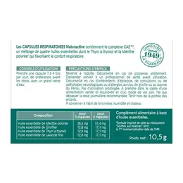 Naturactive GAE Capsules repiratoires Bio aux Huiles Essentielles 30 capsules