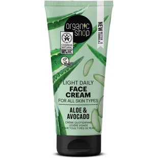 Organic Shop Light Facial Cream Aloe and Avocado 50 ml