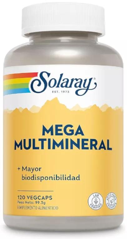 Solaray Mega Multi Mineral 120 Cápsulas Vegetales