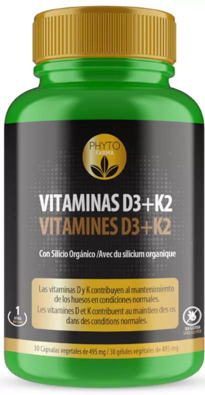 Phytofarma Vitamina D3 + K2 30 Cápsulas Vegetales
