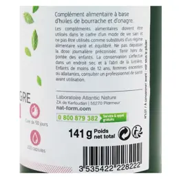 Nat & Form Original Huile Bourrache Onagre Vitamine E 200 capsules