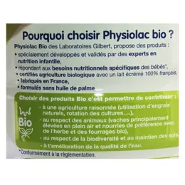 Physiolac Bio Lait 2ème âge Formule Epaissie 800g