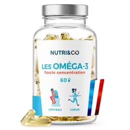 Nutri & Co Les Oméga-3 Huile de Poissons Sauvages 60 gélules