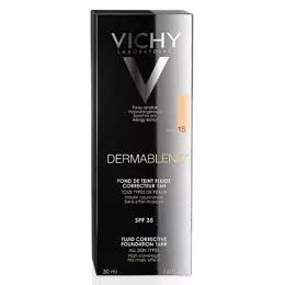 Vichy Dermablend Fond de Teint Fluide Correcteur 16h N°15 Opal 30ml