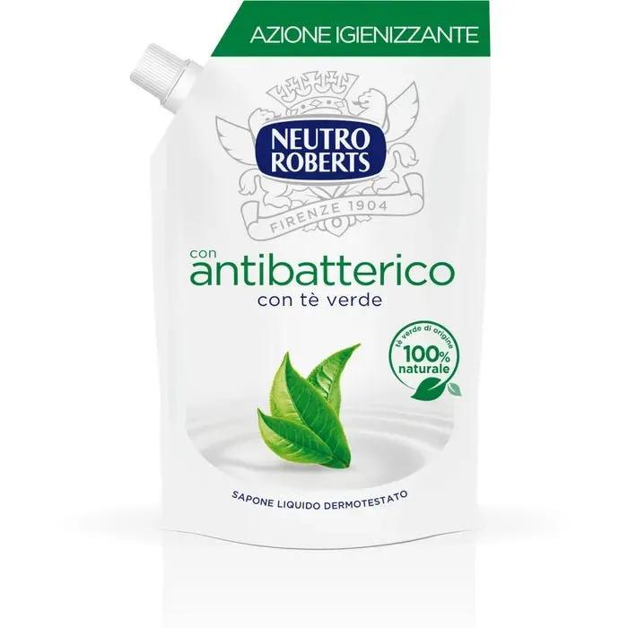 Neutro Roberts Sapone Liquido Antibatterico con Tè Verde Ricarica 400ml