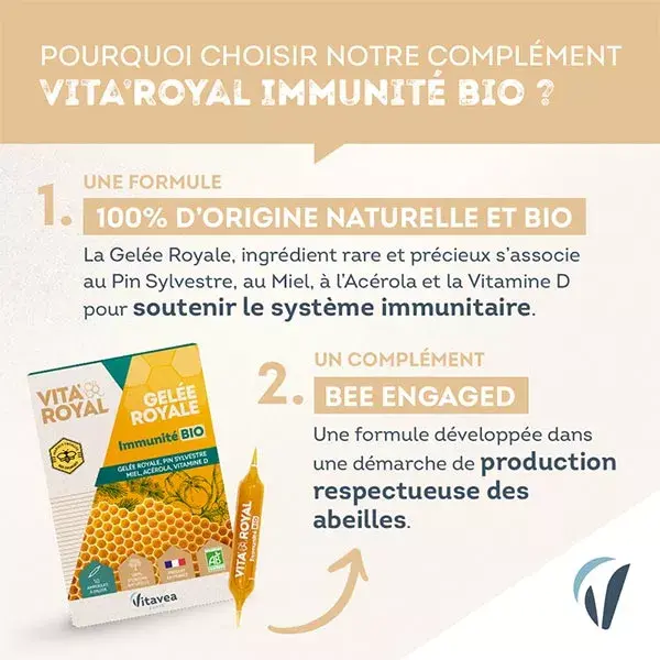 Vitavea Vita'Royal Royal Jelly Immunity Organic 10 phials