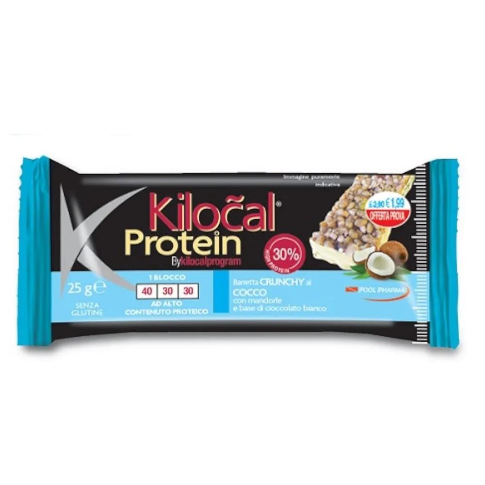 Kilocal Protein Barretta Crunchy Gusto Cocco 25 gr