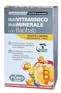 Forhans Puro Multivitaminico E Multiminerale + Baobab 30 Stick Orosolubili