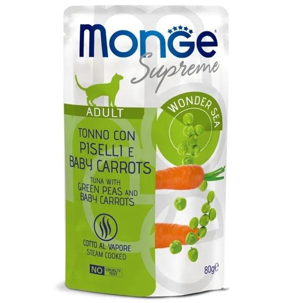 Monge Supreme Pezzetti Di Tonno Con Piselli E Carote Baby Cibo Per Gatti 80 G