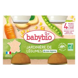Babybio Mes Légumes Pots Jardinière di Legumi dai 4 mesi 2 x 130g
