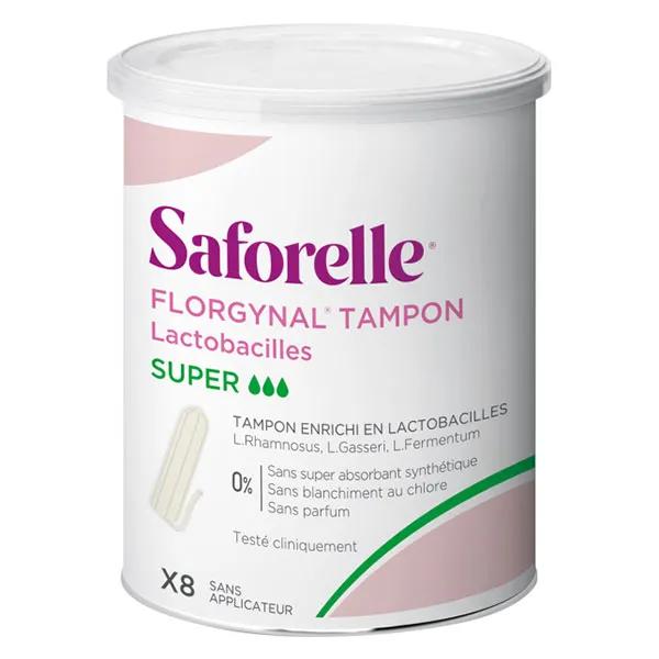 Saforelle Florgynal Tampon Probiótico Protección Super 8 unidades