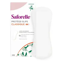 Saforelle Protège-Slips Classique Coton Bio 30 unités