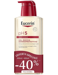 Eucerin pH5 Gel Doccia Dermoprotettivo Pelle Sensibile PROMO BIPACCO 2x400 ml