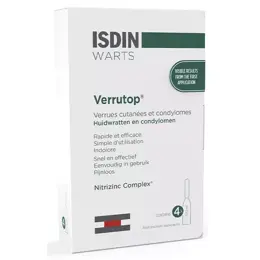 Isdin Warts Verrutop Traitement Topique 4 ampoules