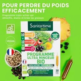 Santarome Bio - Programme Ultra Minceur Bio - Perte de poids - 30 ampoules