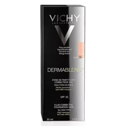 Vichy Dermablend Fond de Teint Fluide Correcteur 16h N°30 Beige 30ml