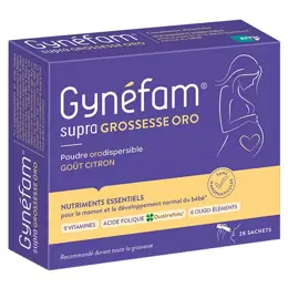 Gynéfam Supra Grossesse Oro Boîte de 1 mois 28 sachets poudre orodispersible