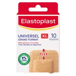 Elastoplast Universel Tissu XL Grand Format 10 pansements