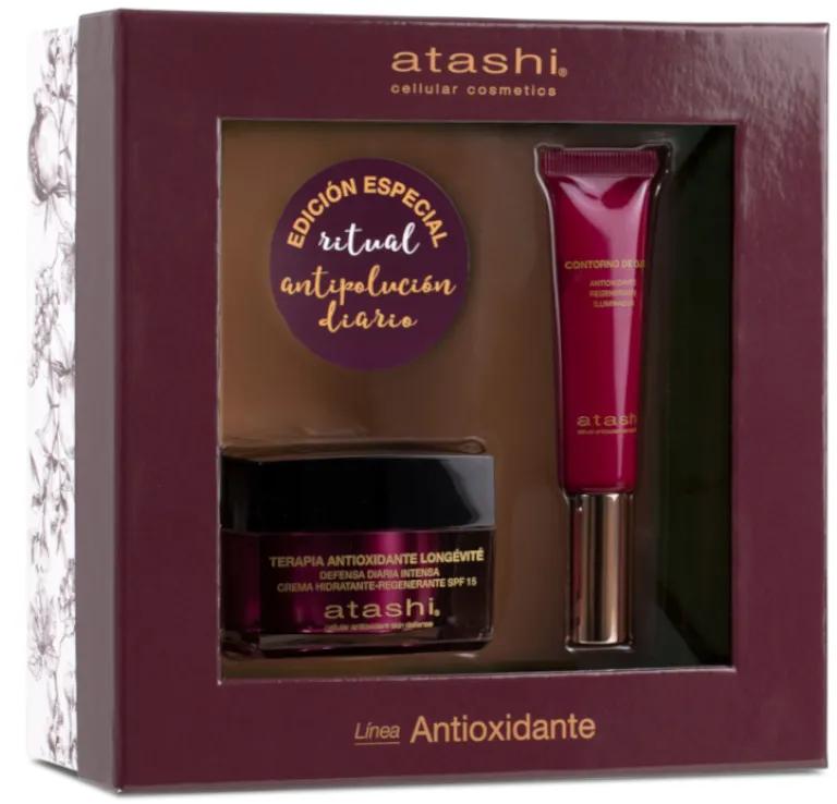 Atashi Chest Antioxidant Therapy Hydraterende Crème SPF15 50ml + Oogcontour 15ml