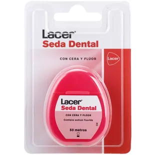 Lacer Dental Floss Wax and Fluoride 50 meters