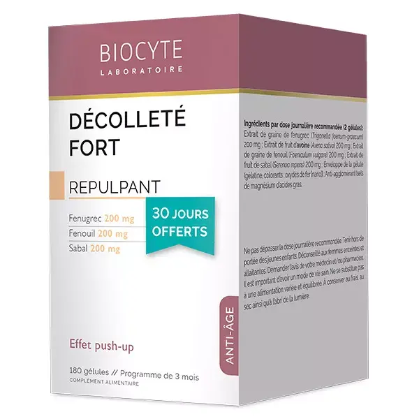 Biocyte escote Fort Pack 180 cápsulas