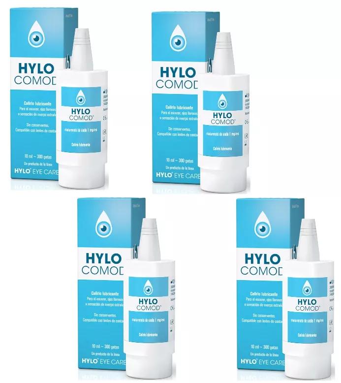 Brill Pharma Hylo Comod Lubricating Eye Drops 4x10 ml