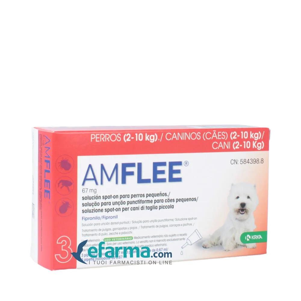 Amflee Spot-On Antiparassitario Cani Taglia Piccola 3 Pipette