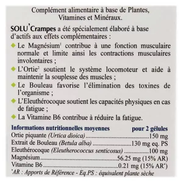NutriExpert SoluCrampes 60 gélules végétales