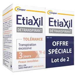 Etiaxil Détranspirant Transpiration Excessive Aisselles Tolérance Lot de 2 x 15ml