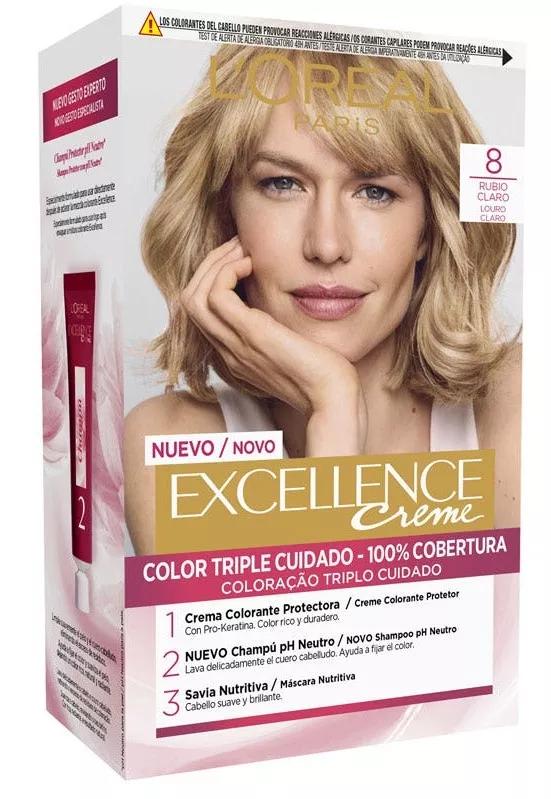 L'Oréal Excellence Creme Coloraçao Shade 8 Light Blonde