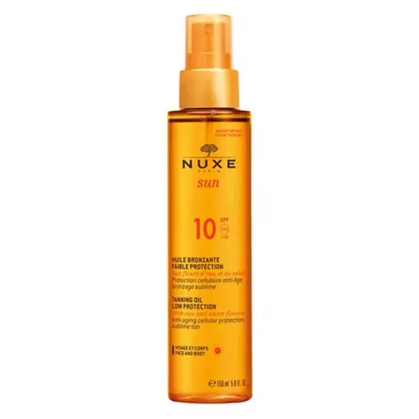 Nuxe Sun Tanning Oil SPF10 Low Protection Face and Body 150ml
