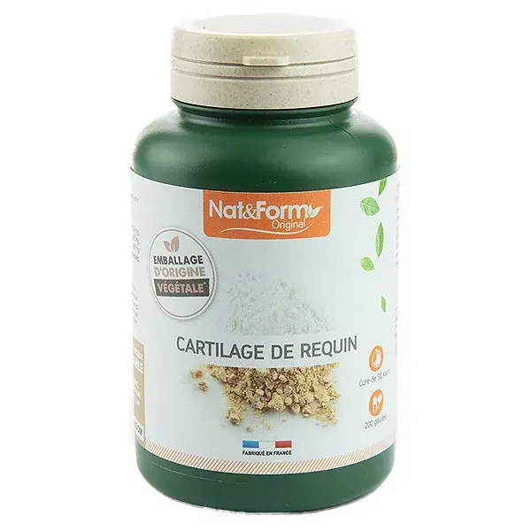 Nat & Form Original Cartilagine di Squalo Integratore Alimentare 200 capsule