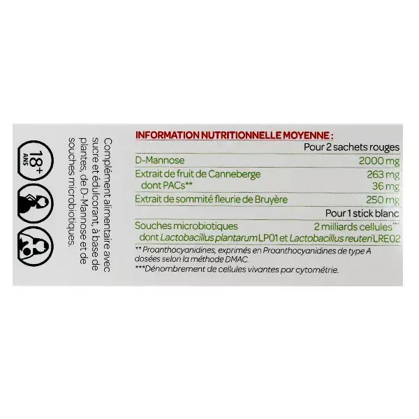 Arkopharma Cys-Control Fort Microbiotiques 10 sachets + 5 sticks to dilute