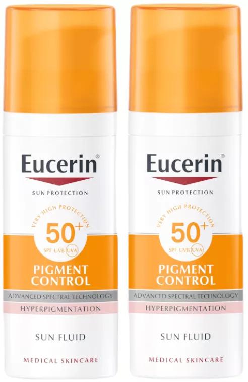 Eucerin Facial Solar Fluid Pigment Control SPF50+ 2x50 ml