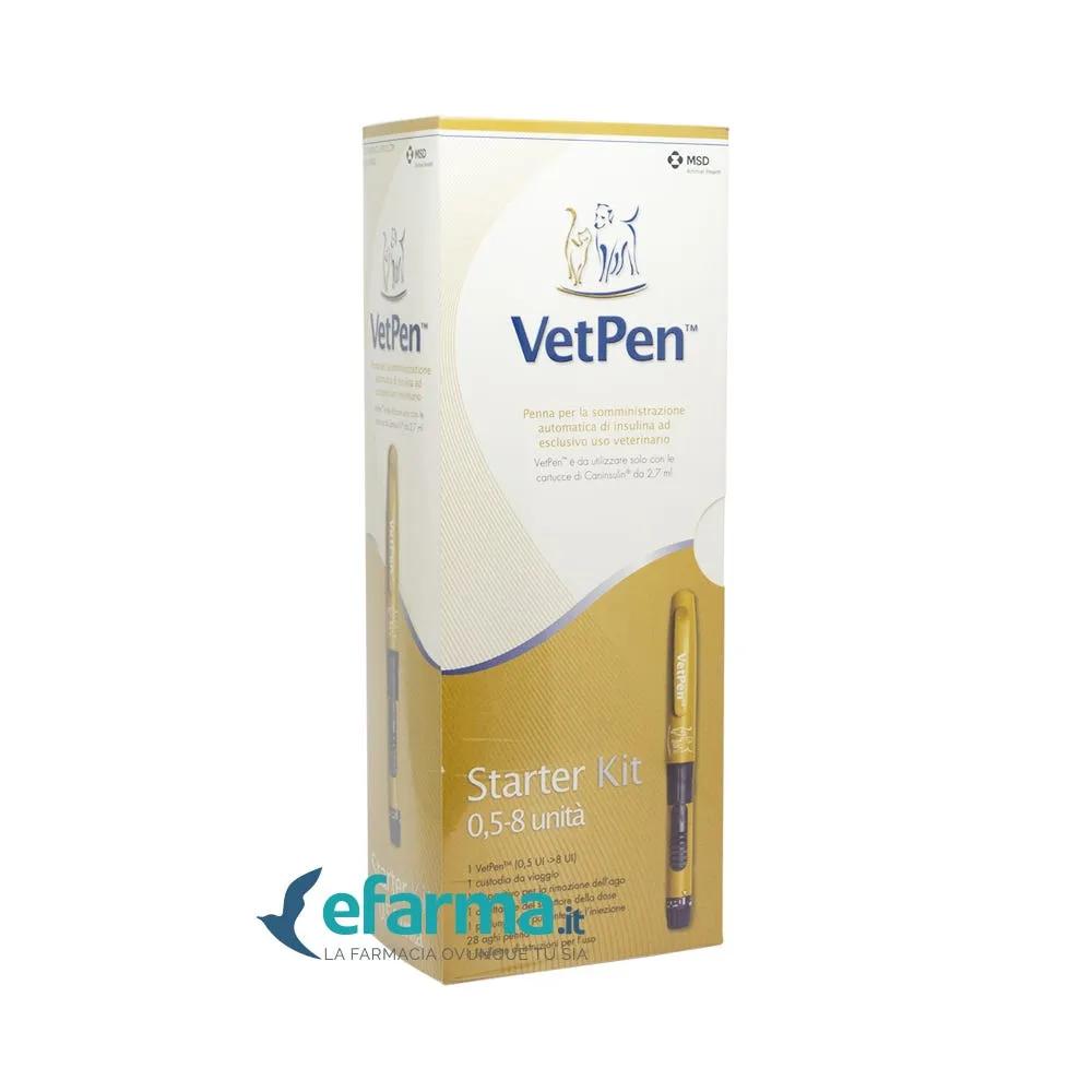 Intervet Vetpen Penna Insulina Veterinaria 0,5 UI - 8 UI Starter Kit Cani e Gatti Diabetici