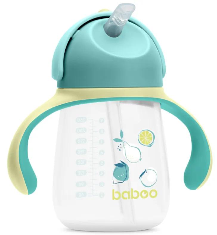 Baboo Gobelet d&#39;Apprentissage avec Paille Lagoon Fiesta +9m 260 ml