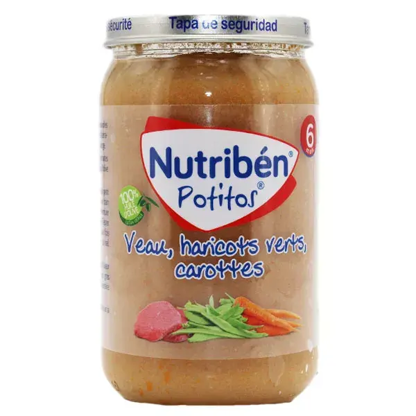 Nutriben Potitos +6m Veau Haricots Verts Carottes 235g