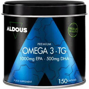 Aldous Bio Premium Omega 3 TG 1000mg EPA and 500mg DHA 150 Capsules