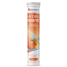 Forté Pharma HydraForté Hydratation Pêche Electrolytes Vitamines Minéraux 24cp