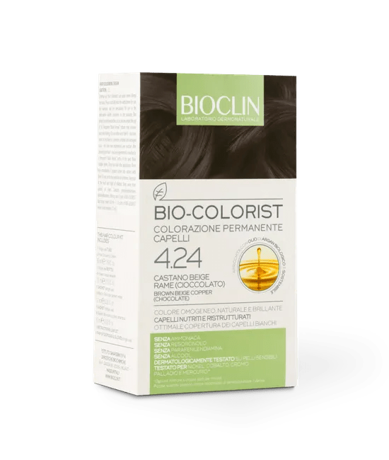 Bioclin Bio-Colorist 4.24 Castano Beige Rame Tintura Naturale Capelli