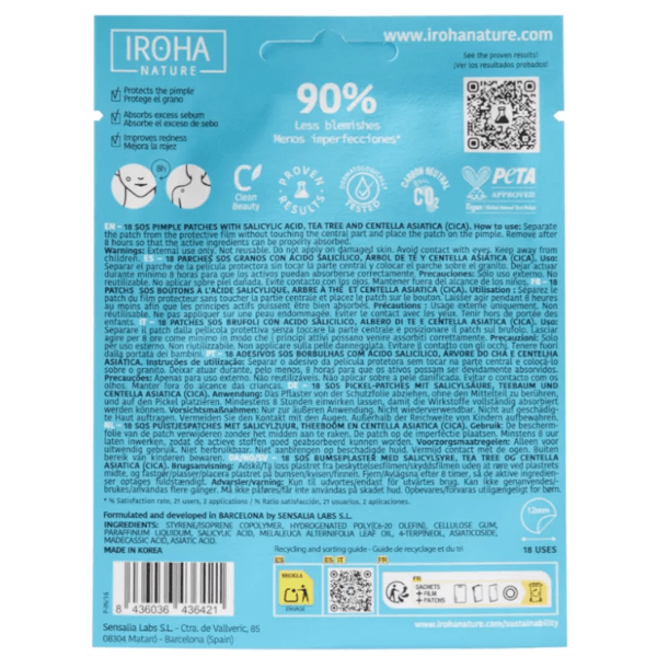 Iroha Nature Patches SOS Grains 18 units
