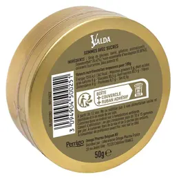 Valda Adoucit la gorge Gommes Goût Menthe Eucalyptus 50g