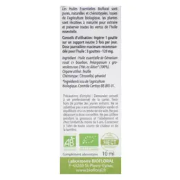 Biofloral Huile Essentielle Géranium Bio 10ml