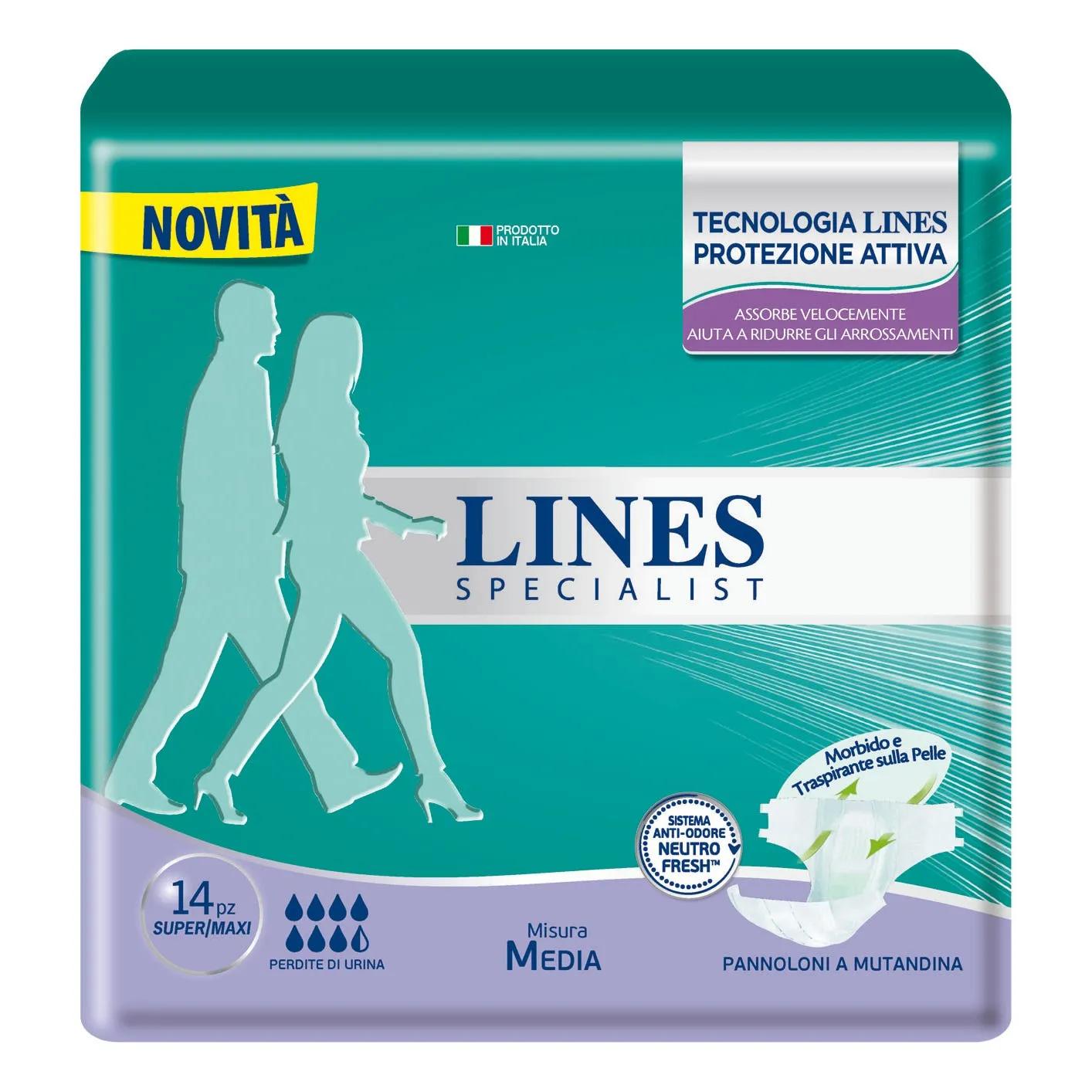 Lines Specialist Pannoloni Assorbenti Taglia M 14 Pezzi