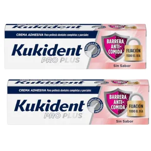 Kukident Pro Plus Flavorless Anti-Food Barrier 2x40 gr VALUE PACK